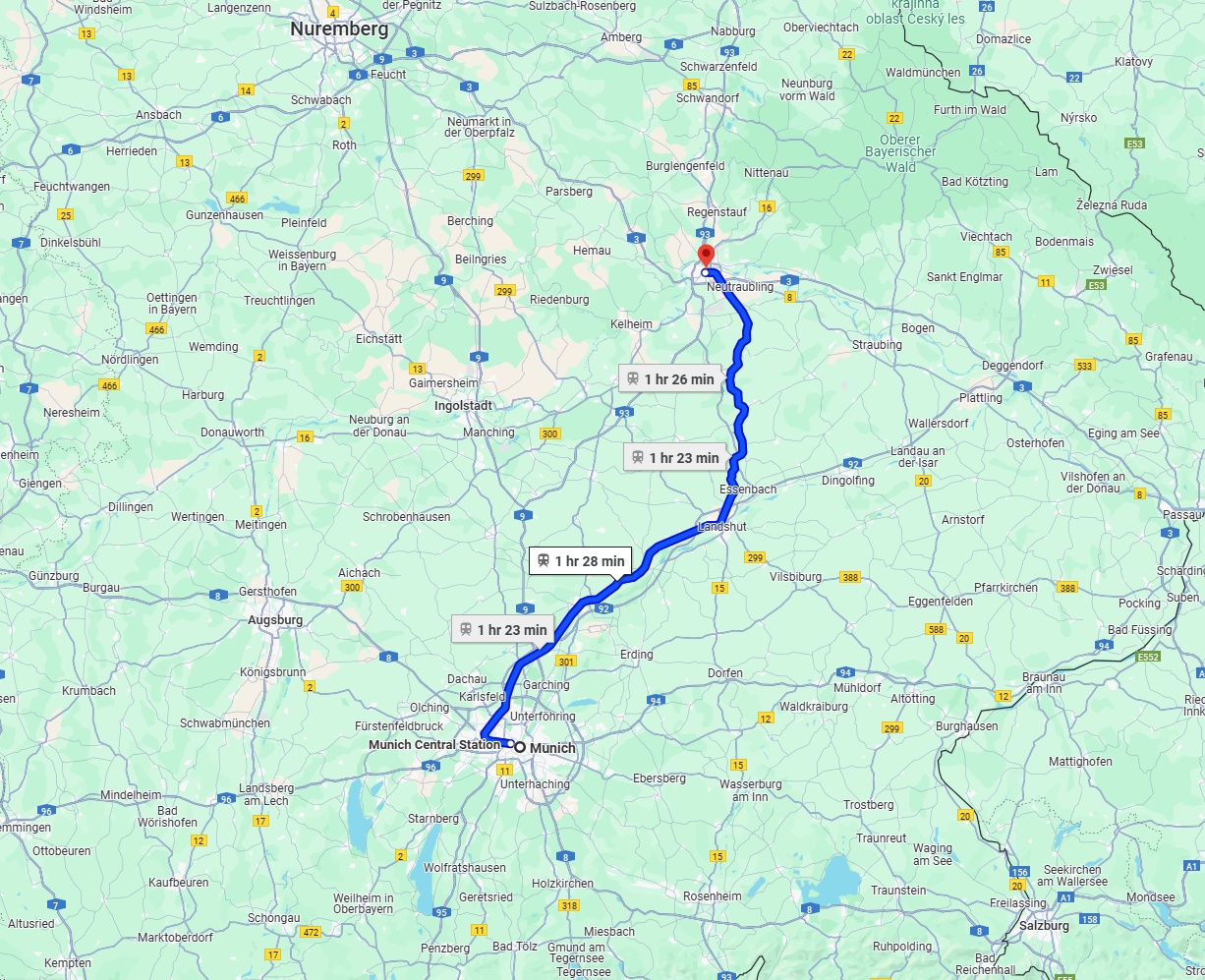 Anreise von München Zu Regensburg Über 
