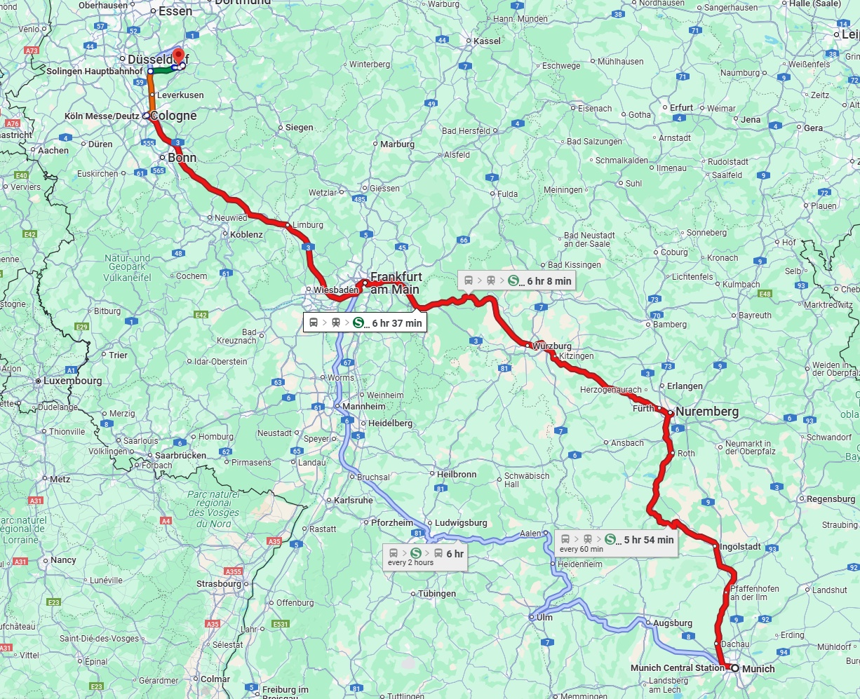 Anreise von München Zu Remscheid Über 