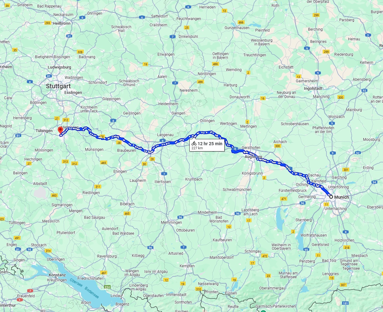 Anreise von München Zu Reutlingen Über 