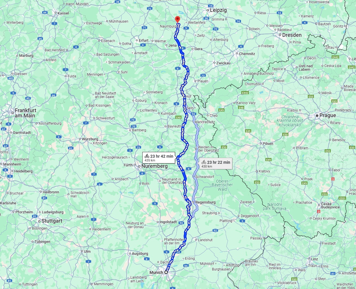 Anreise von München Zu Saale Über 