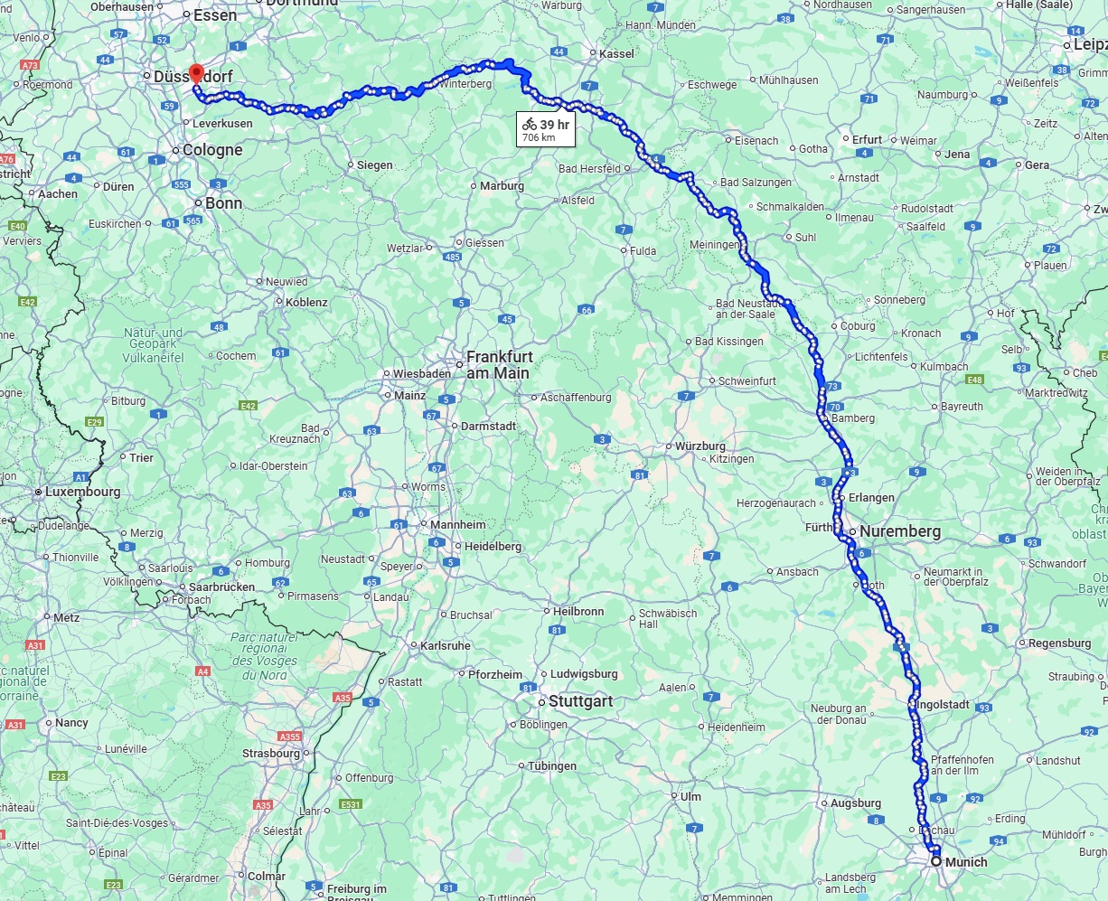 Anreise von München Zu Solingen Über 