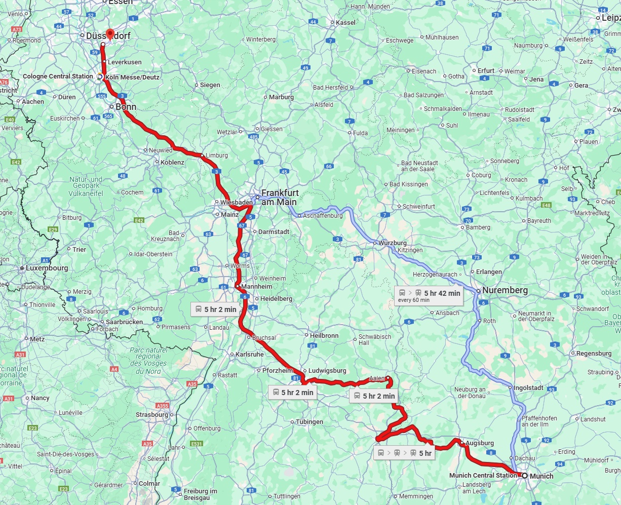Anreise von München Zu Solingen Über 