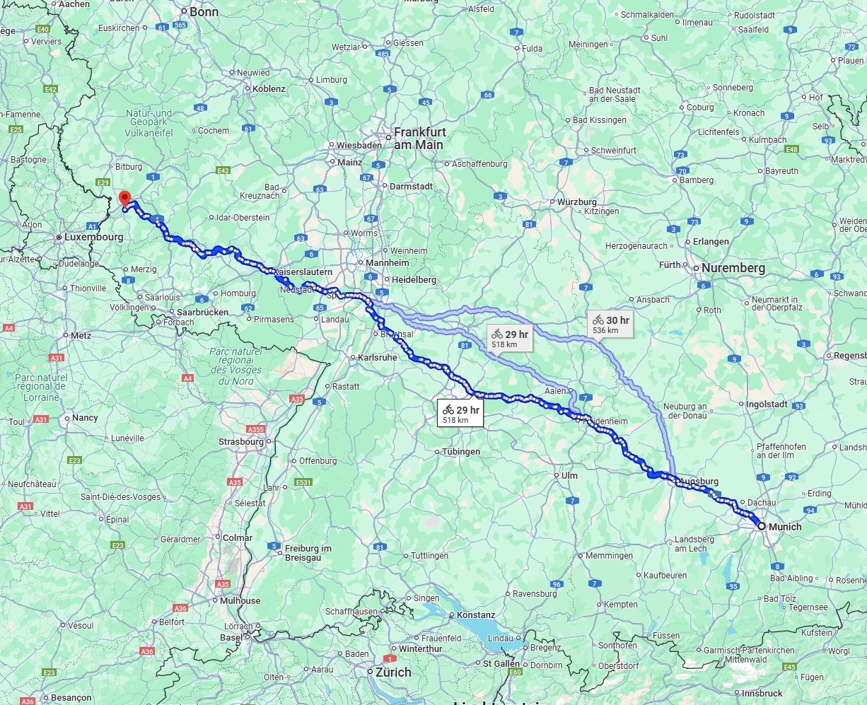 Anreise von München Zu Trier Über 