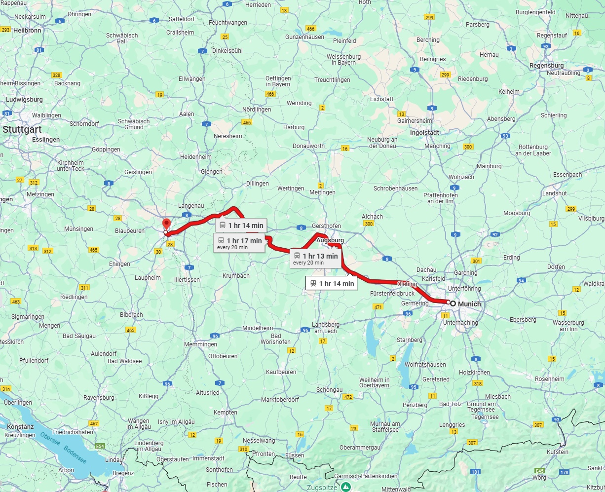 Anreise von München Zu Ulm Über 