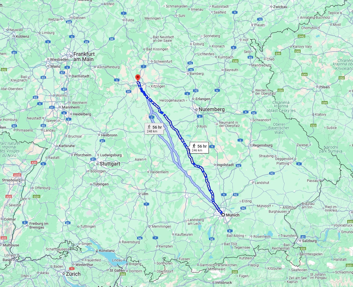 Anreise von München Zu Würzburg Über 