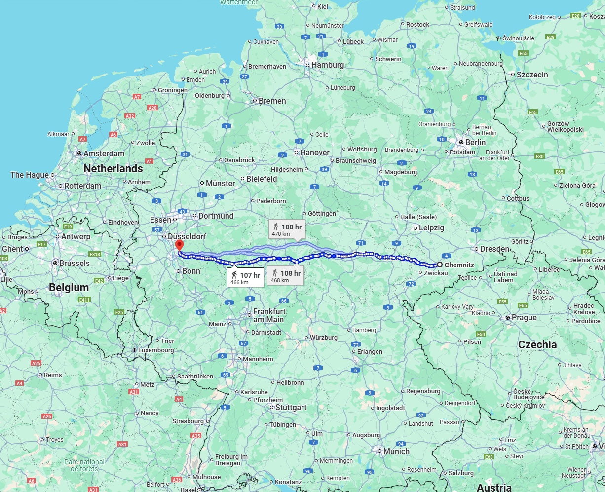 Anreise von Chemnitz Zu Bergisch Gladbach Über 