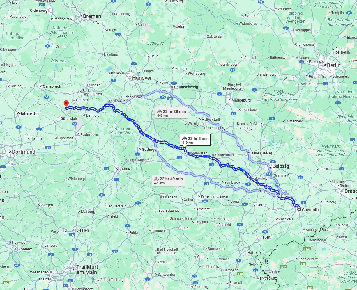 Anreise von Chemnitz Zu Bielefeld Über 