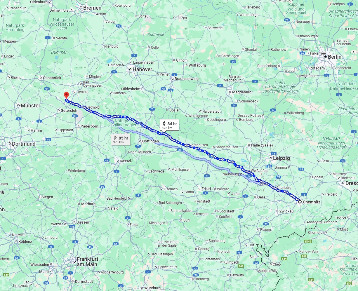 Anreise von Chemnitz Zu Bielefeld Über 