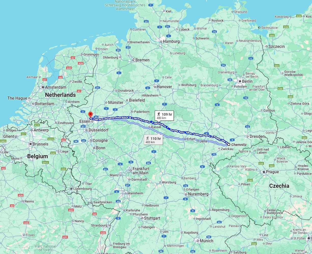 Anreise von Chemnitz Zu Bottrop Über 