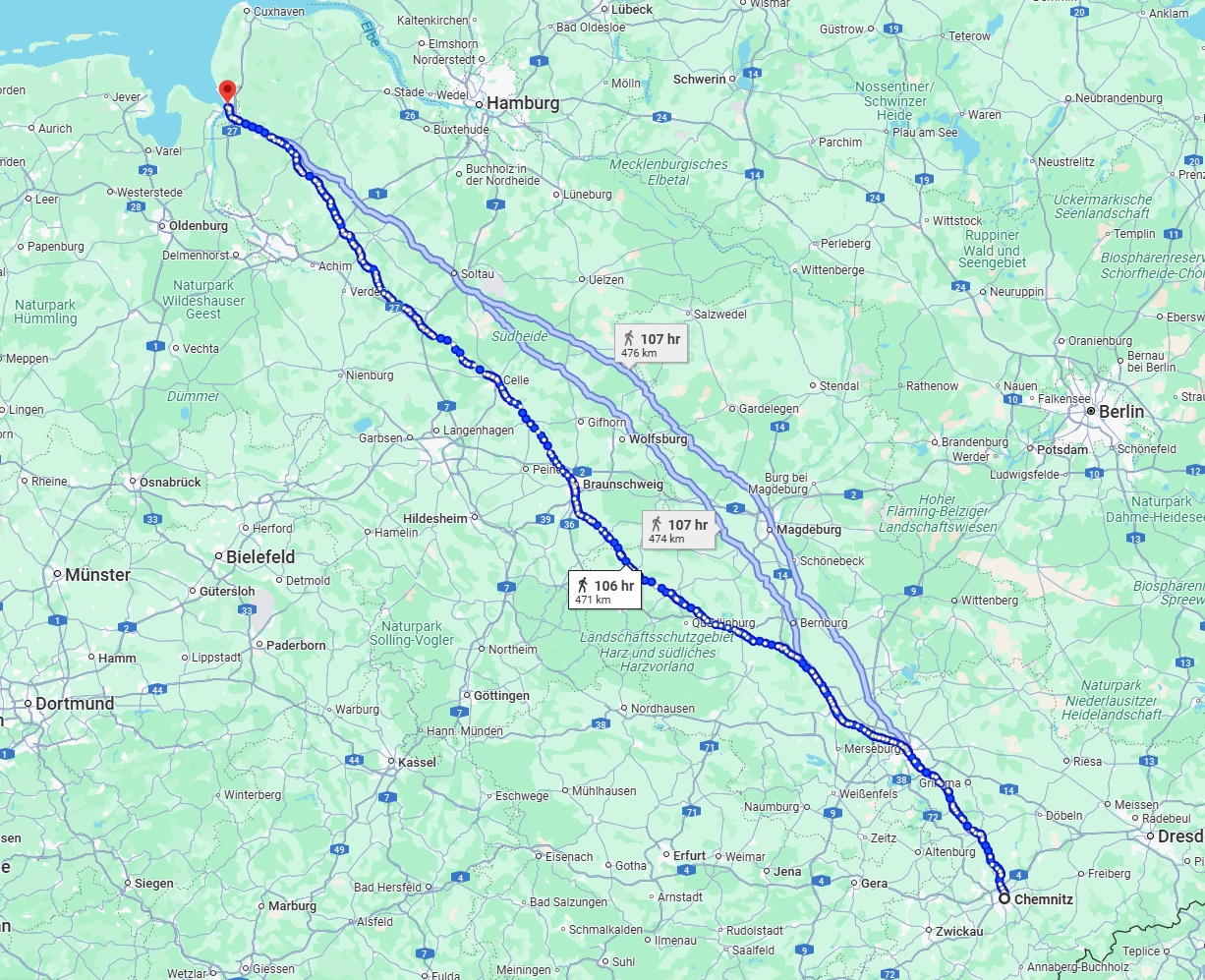 Anreise von Chemnitz Zu Bremerhaven Über 