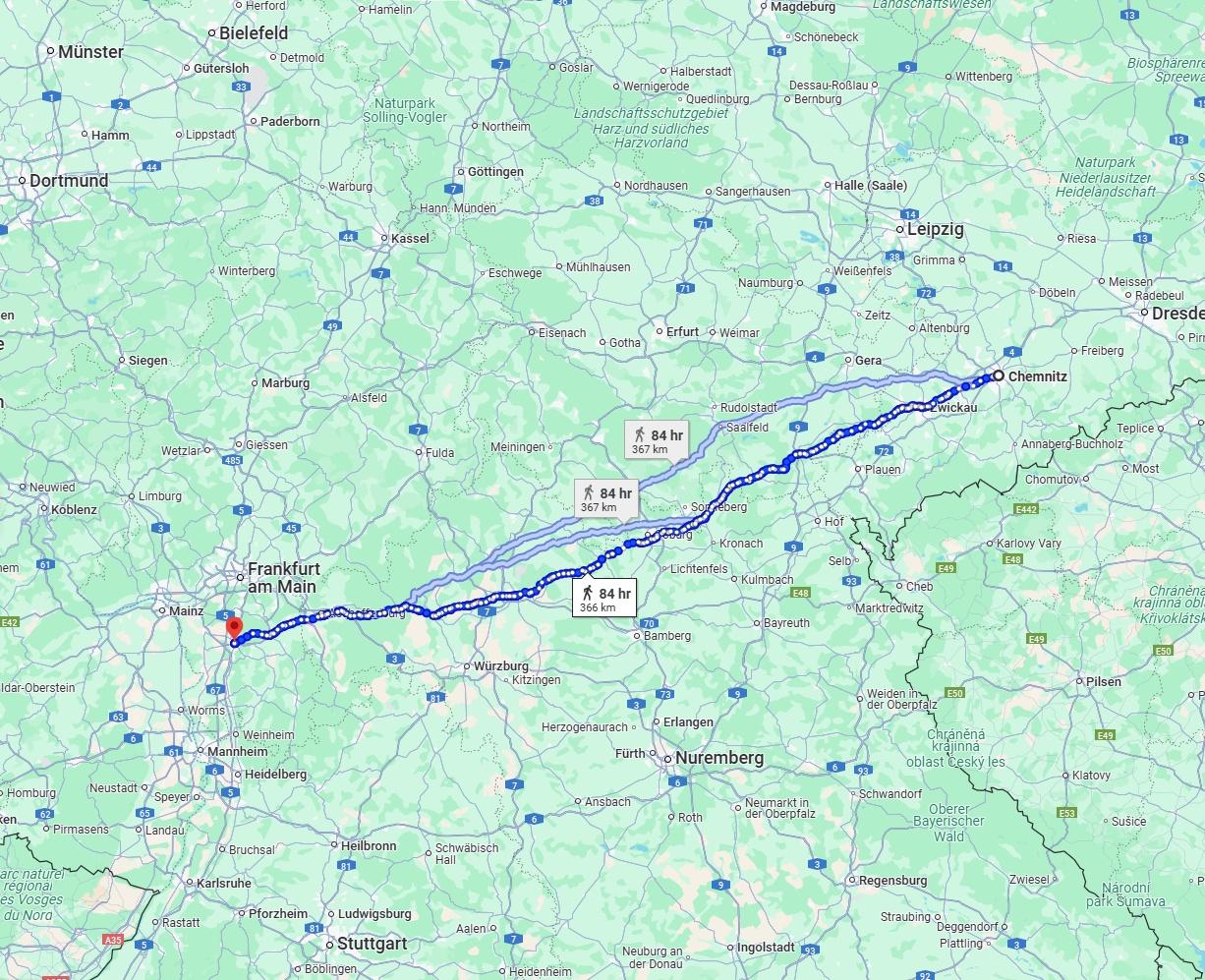 Anreise von Chemnitz Zu Darmstadt Über 