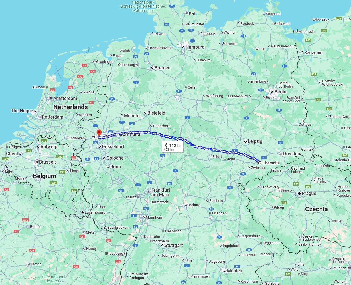 Anreise von Chemnitz Zu Duisburg Über 