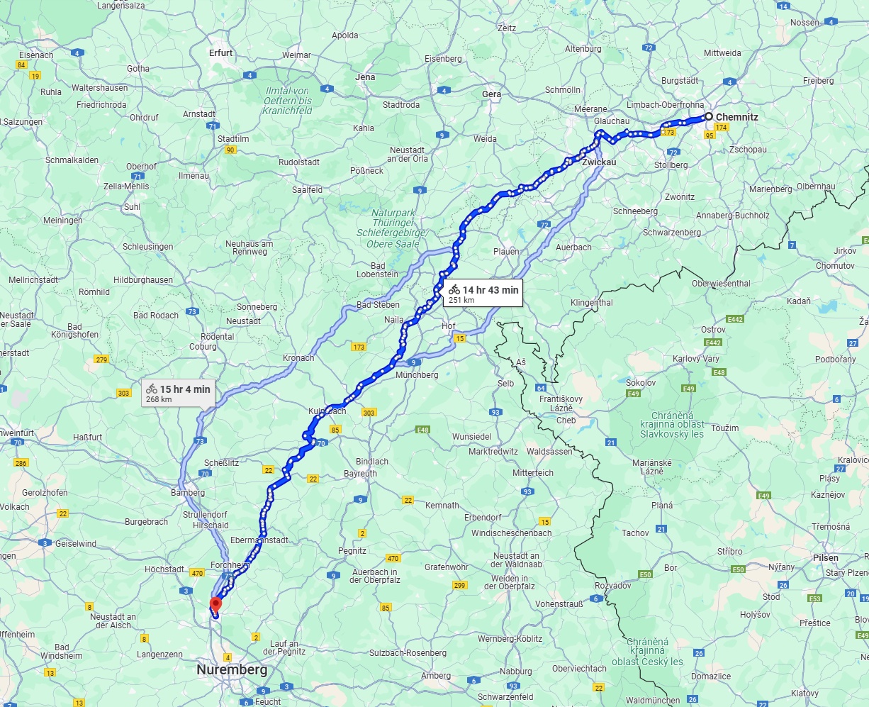 Anreise von Chemnitz Zu Erlangen Über 