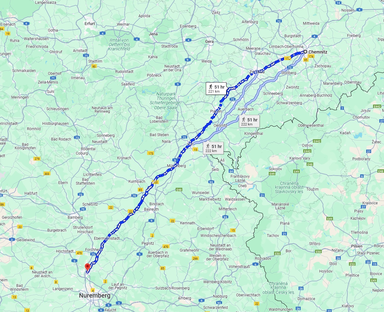 Anreise von Chemnitz Zu Erlangen Über 