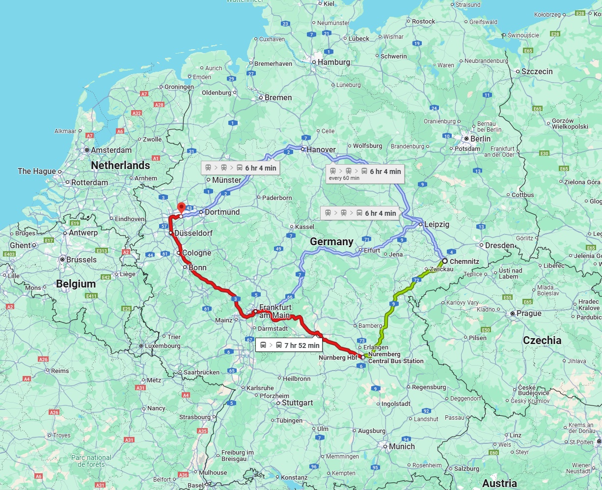 Anreise von Chemnitz Zu Essen Über 