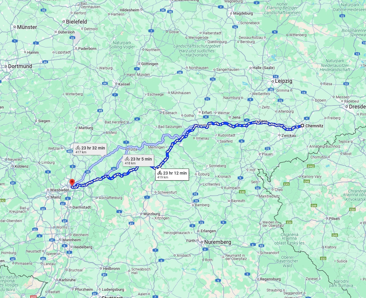 Anreise von Chemnitz Zu Frankfurt am Main Über 