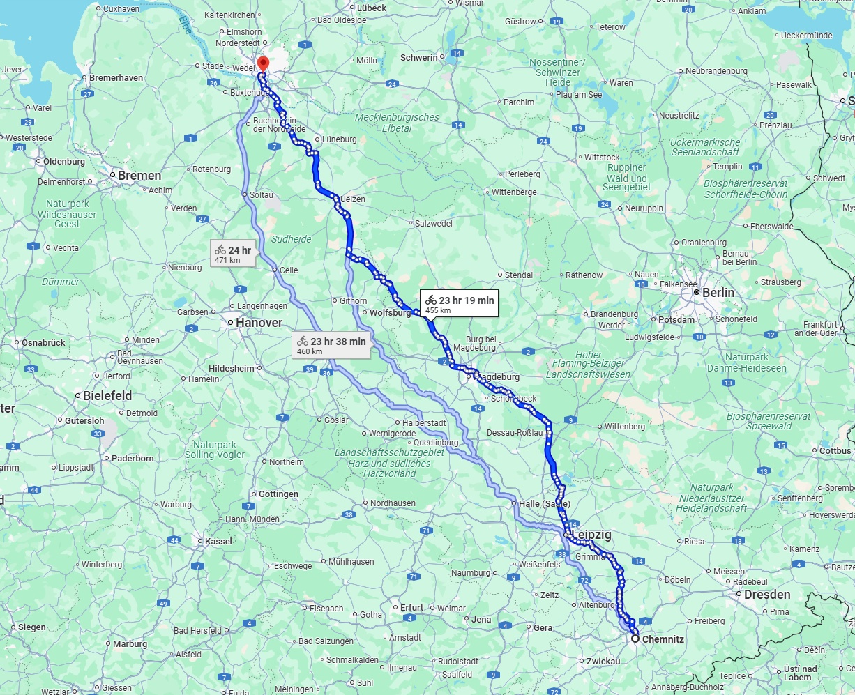 Anreise von Chemnitz Zu Hamburg Über 