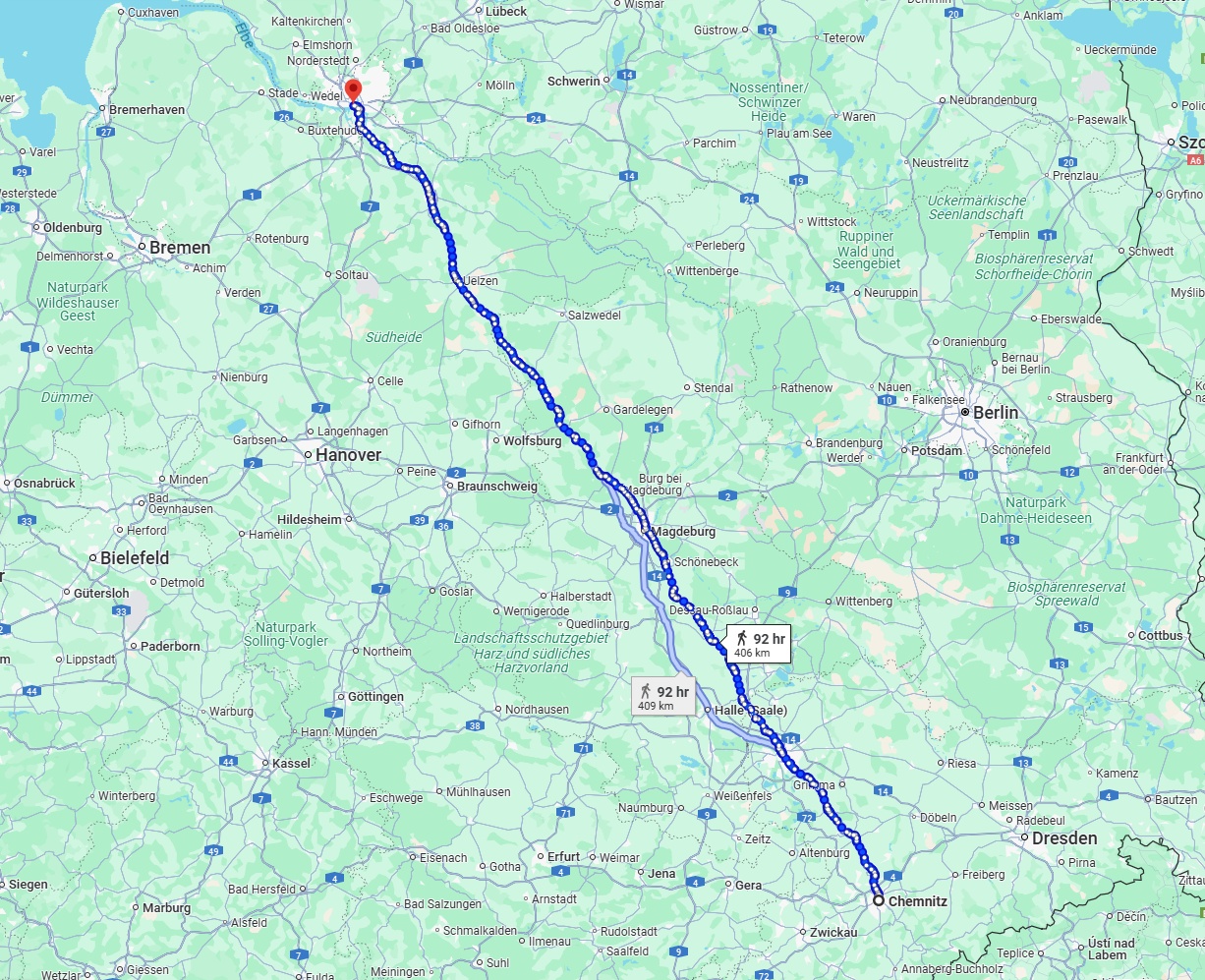 Anreise von Chemnitz Zu Hamburg Über 