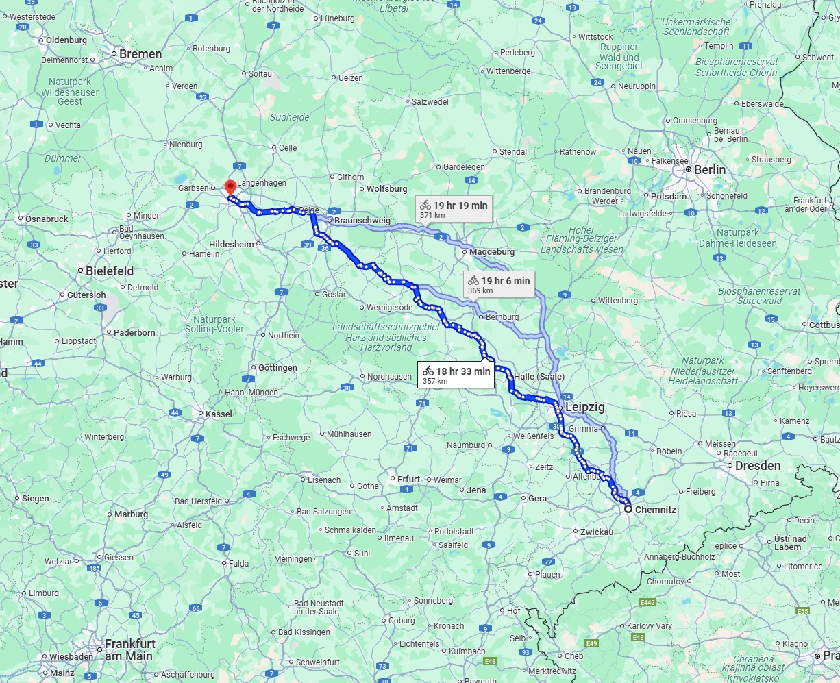 Anreise von Chemnitz Zu Hannover Über 