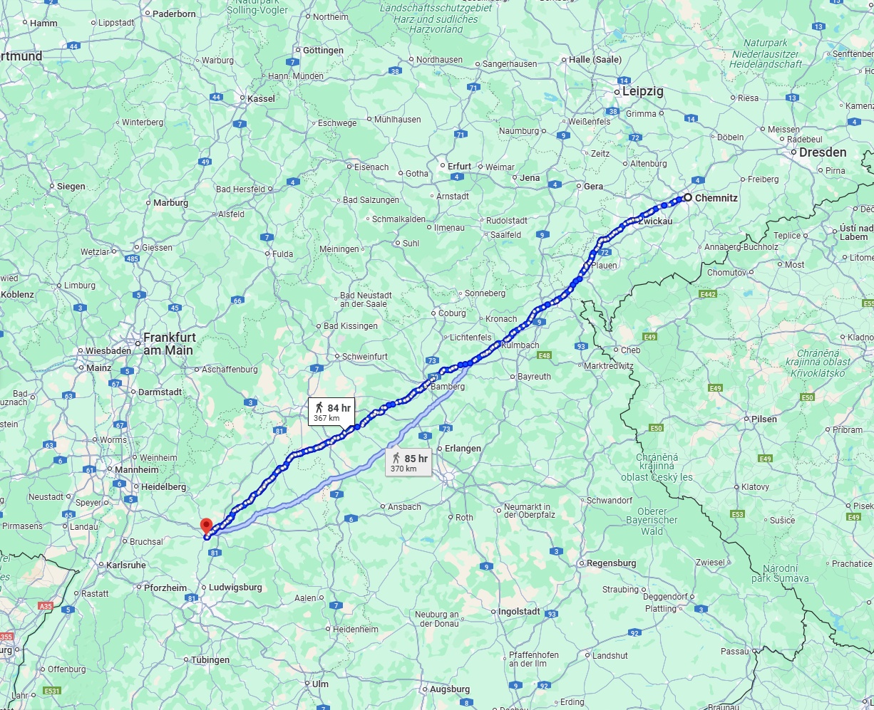 Anreise von Chemnitz Zu Heilbronn Über 