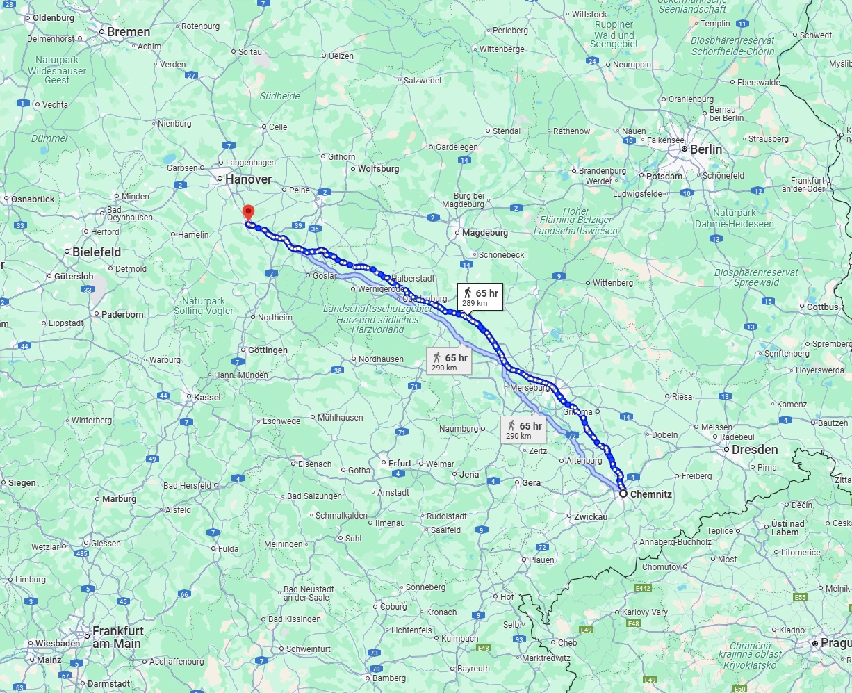 Anreise von Chemnitz Zu Hildesheim Über 