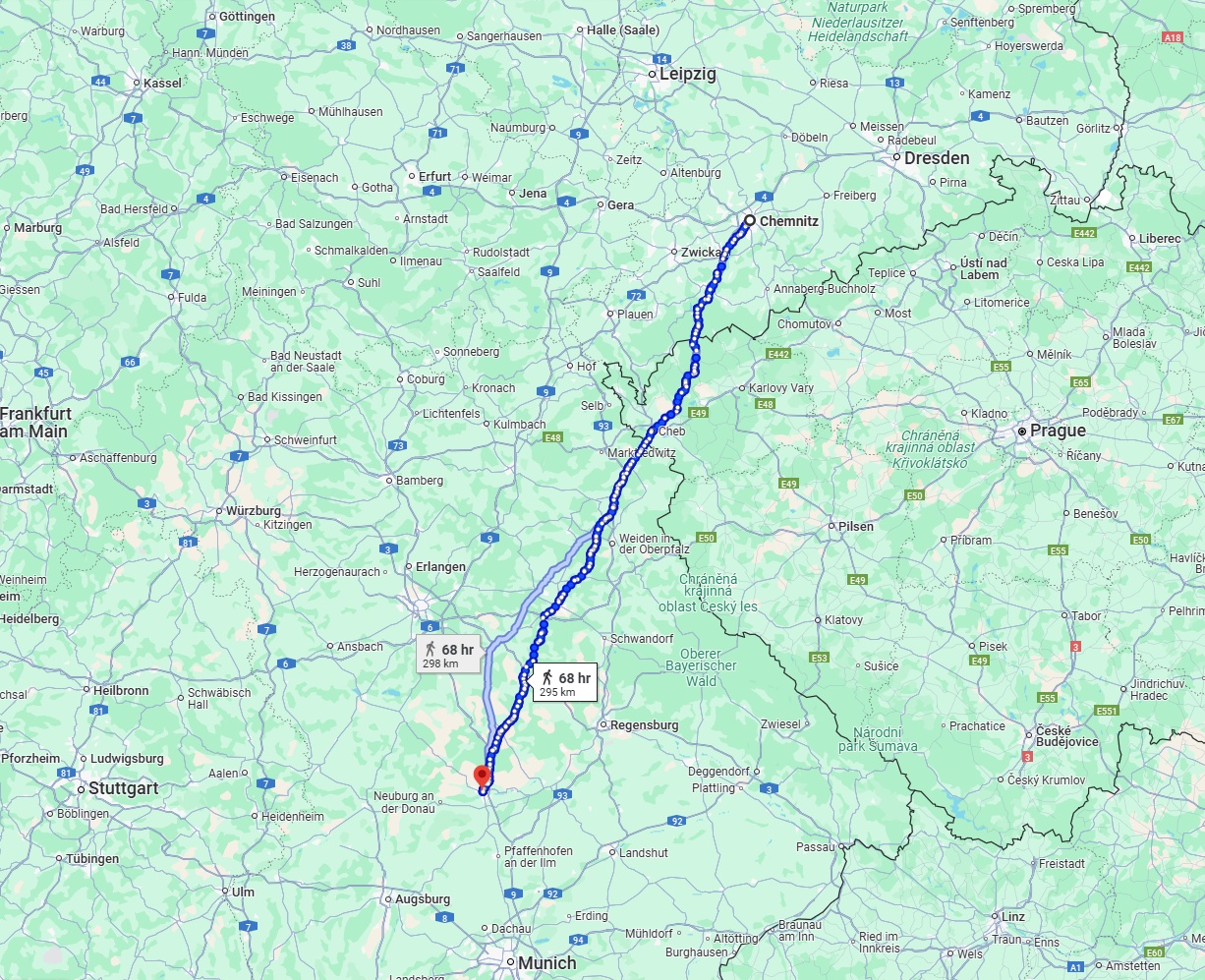 Anreise von Chemnitz Zu Ingolstadt Über 