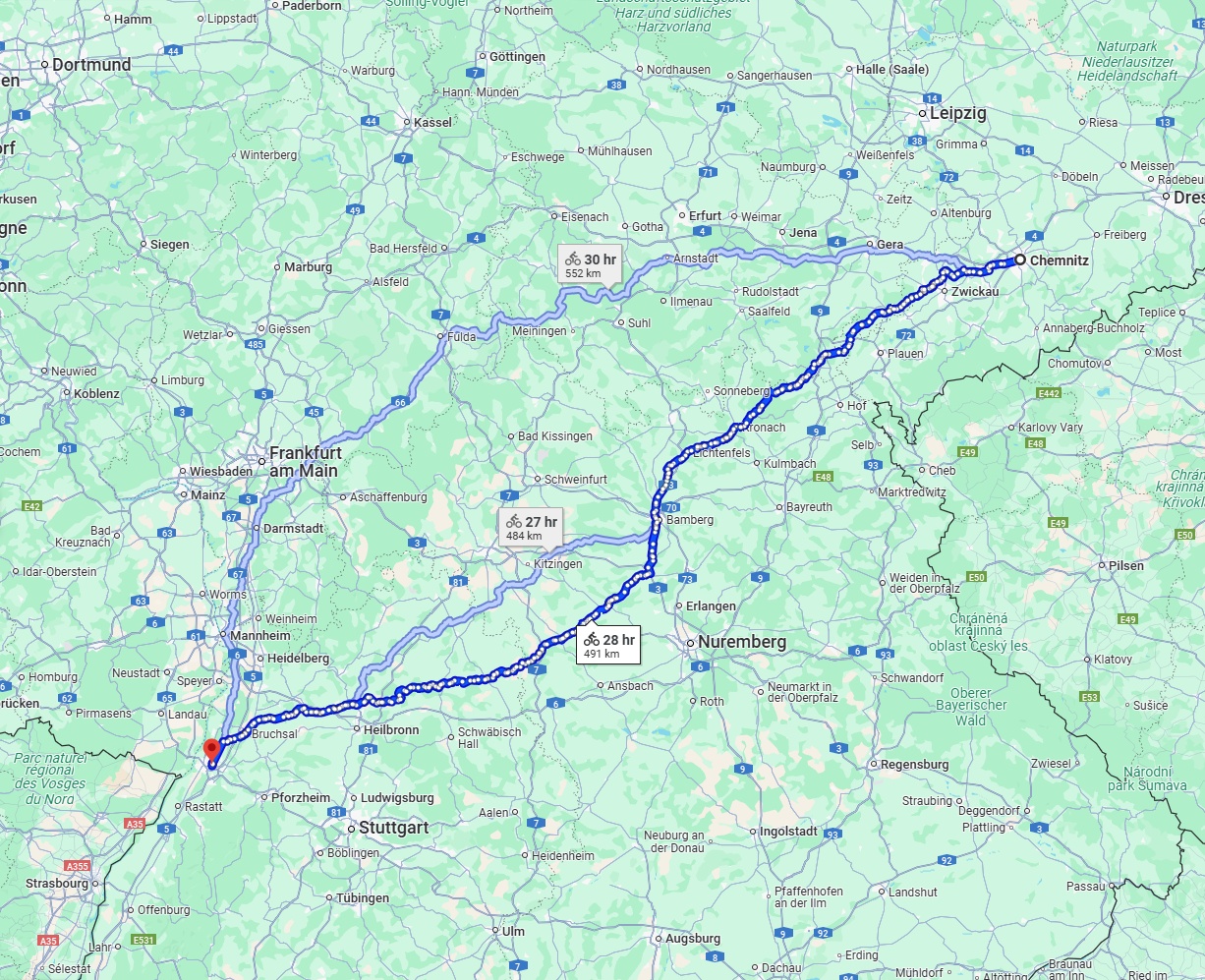 Anreise von Chemnitz Zu Karlsruhe Über 