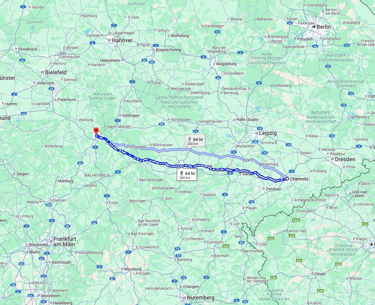 Anreise von Chemnitz Zu Kassel Über 