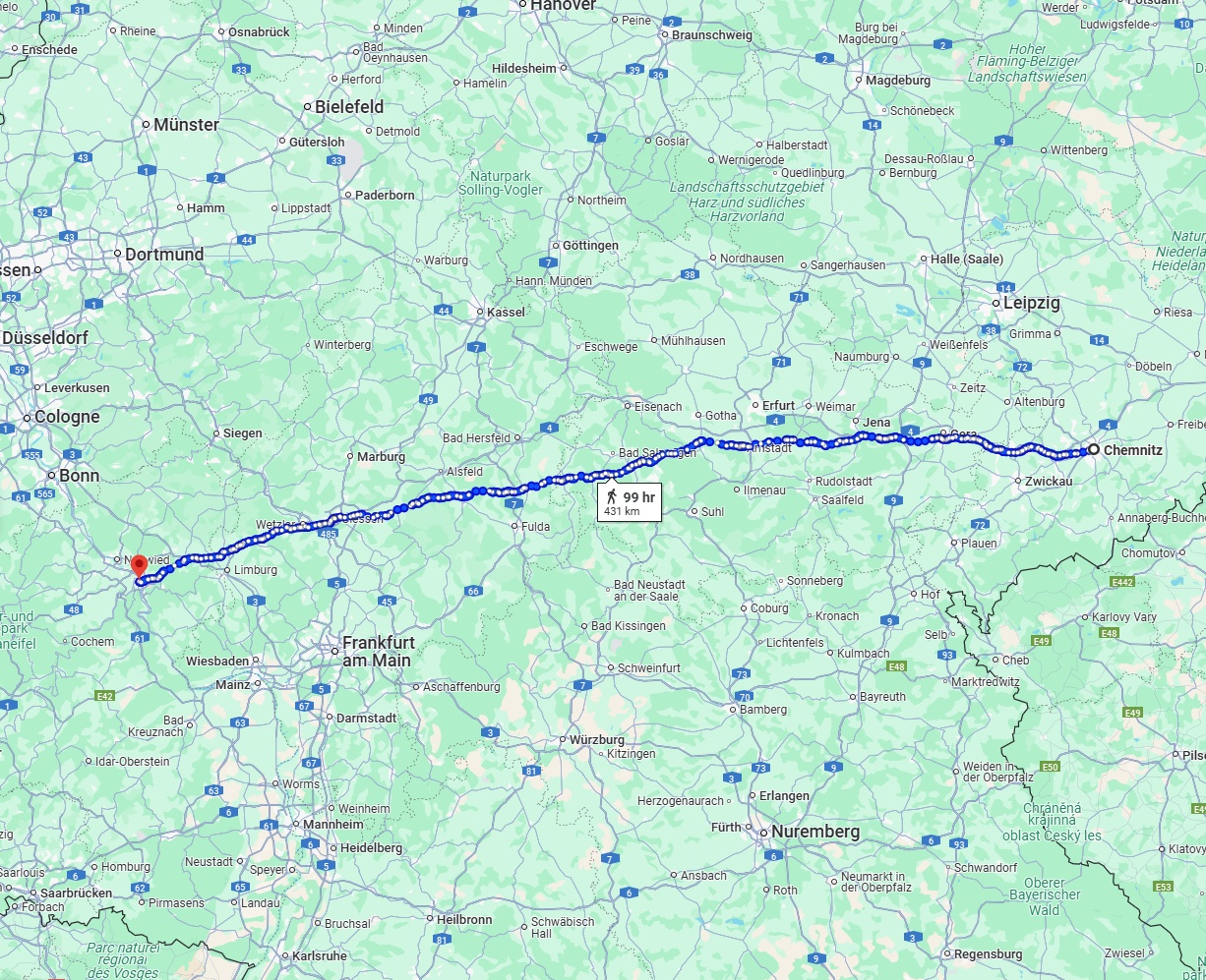 Anreise von Chemnitz Zu Koblenz Über 