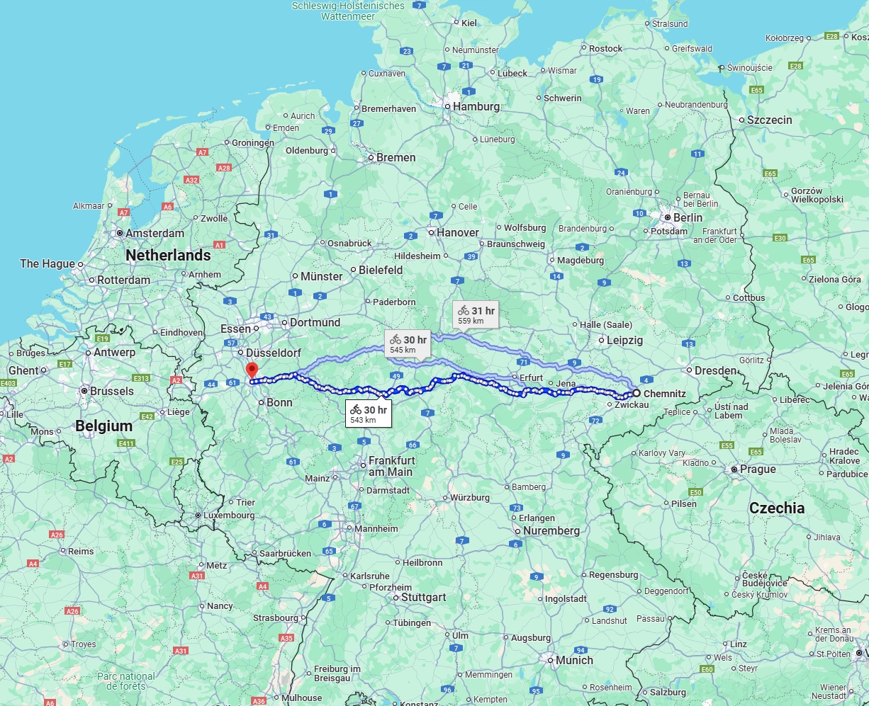 Anreise von Chemnitz Zu Köln Über 