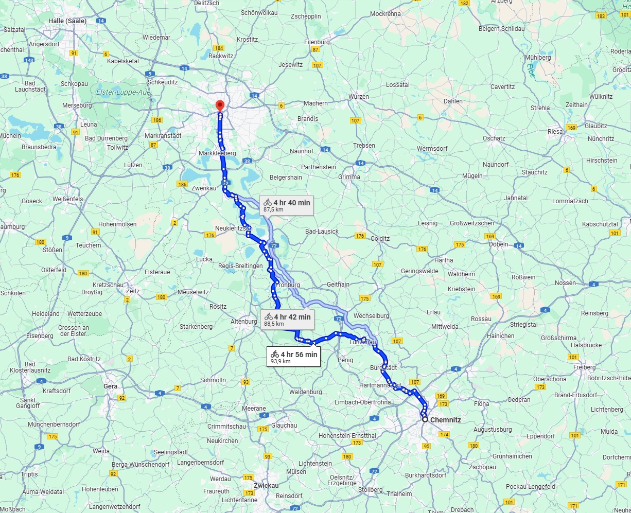 Anreise von Chemnitz Zu Leipzig Über 
