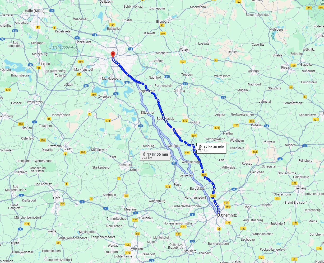 Anreise von Chemnitz Zu Leipzig Über 