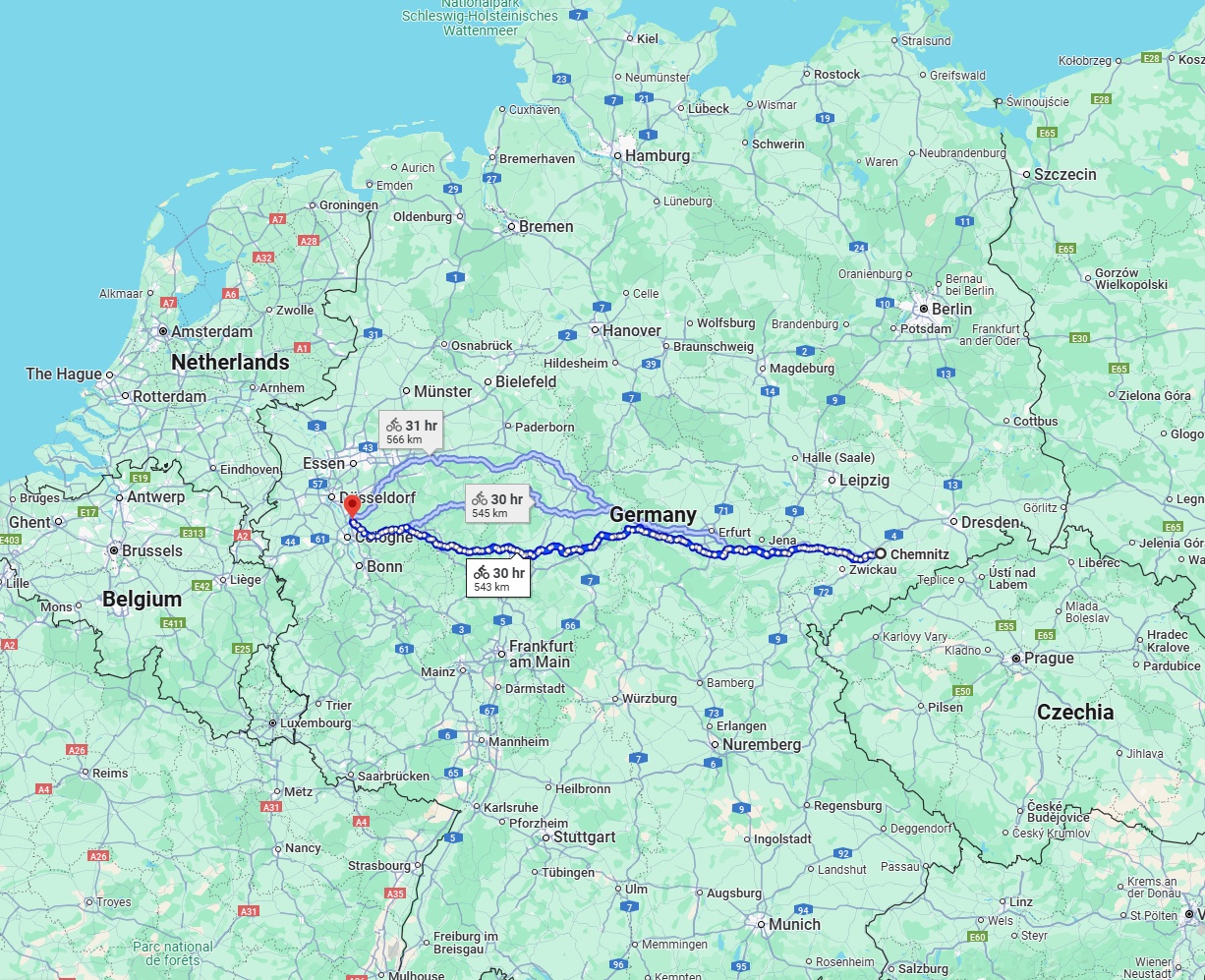 Anreise von Chemnitz Zu Leverkusen Über 