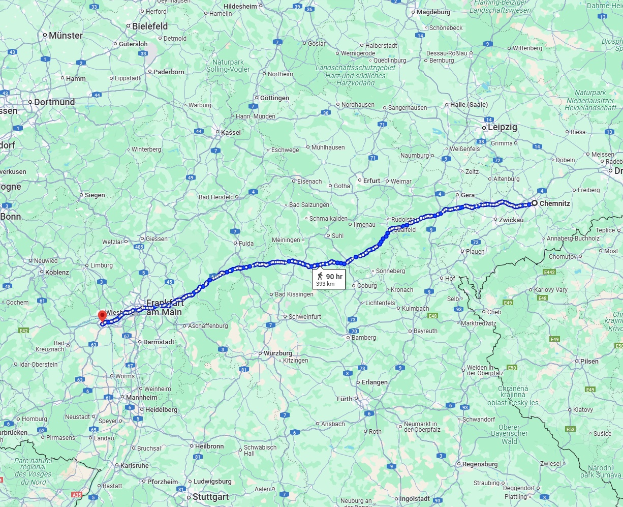 Anreise von Chemnitz Zu Mainz Über 