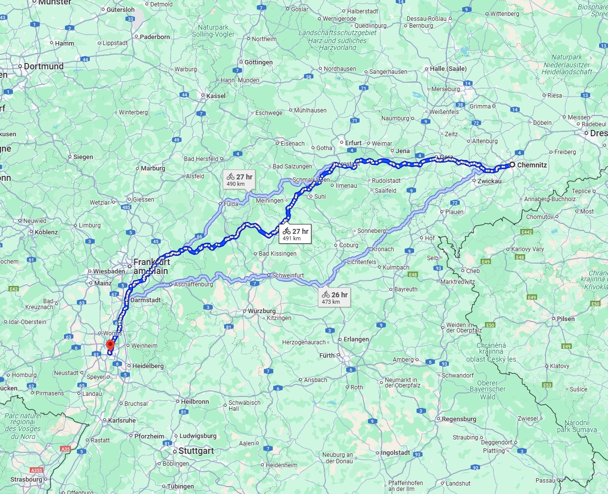 Anreise von Chemnitz Zu Mannheim Über 