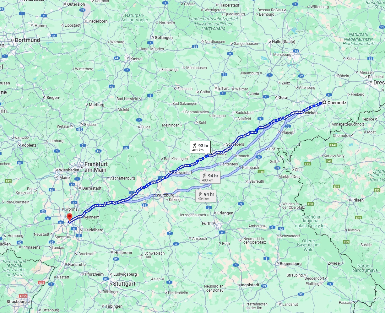 Anreise von Chemnitz Zu Mannheim Über 
