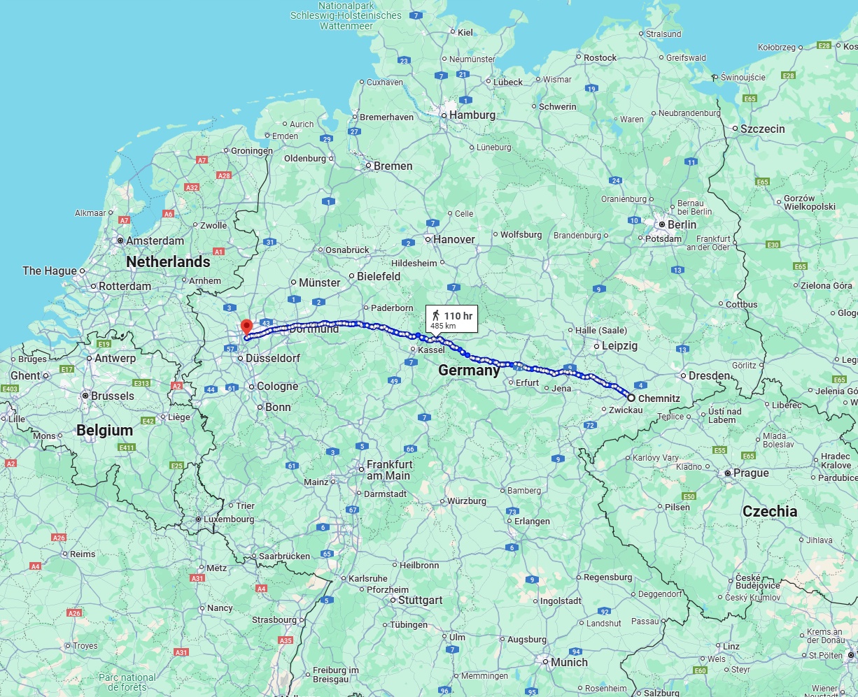 Anreise von Chemnitz Zu Mülheim an der Ruhr Über 