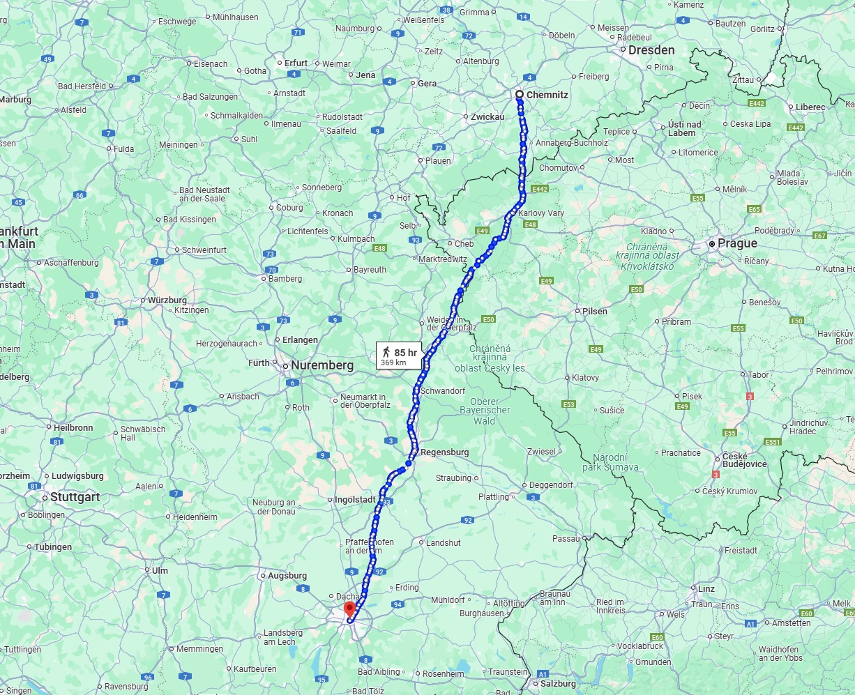 Anreise von Chemnitz Zu München Über 