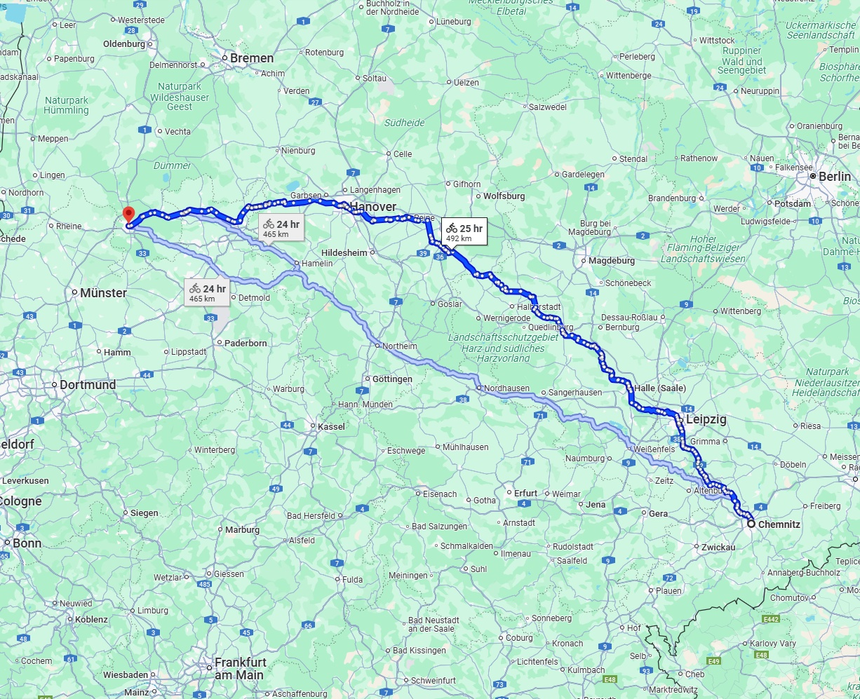 Anreise von Chemnitz Zu Osnabrück Über 