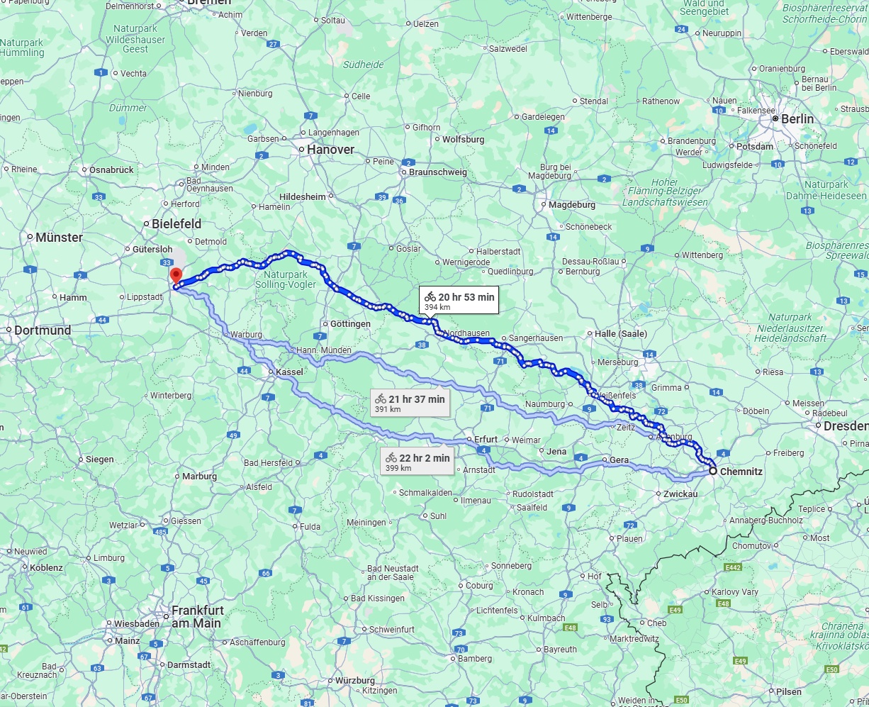 Anreise von Chemnitz Zu Paderborn Über 
