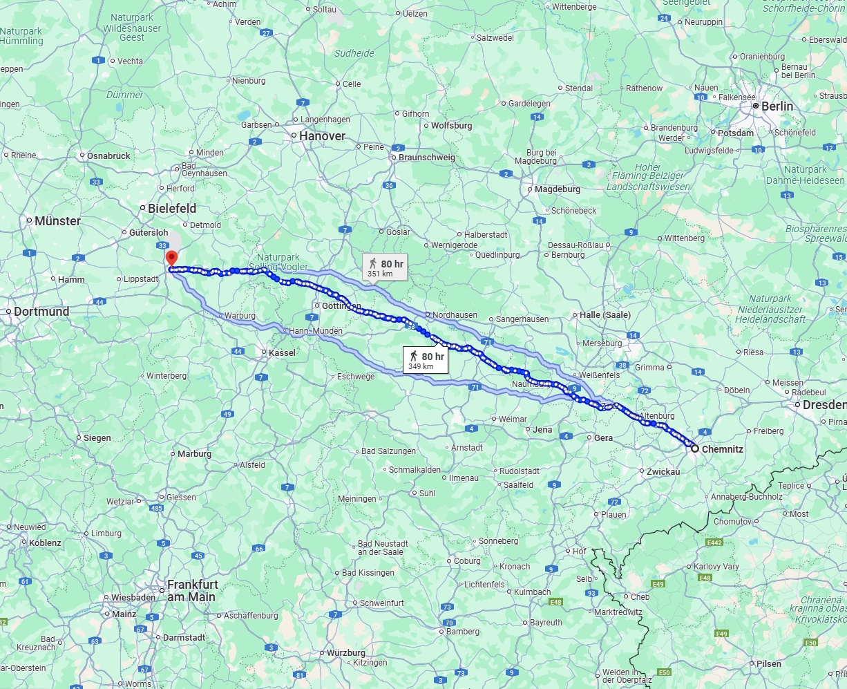 Anreise von Chemnitz Zu Paderborn Über 