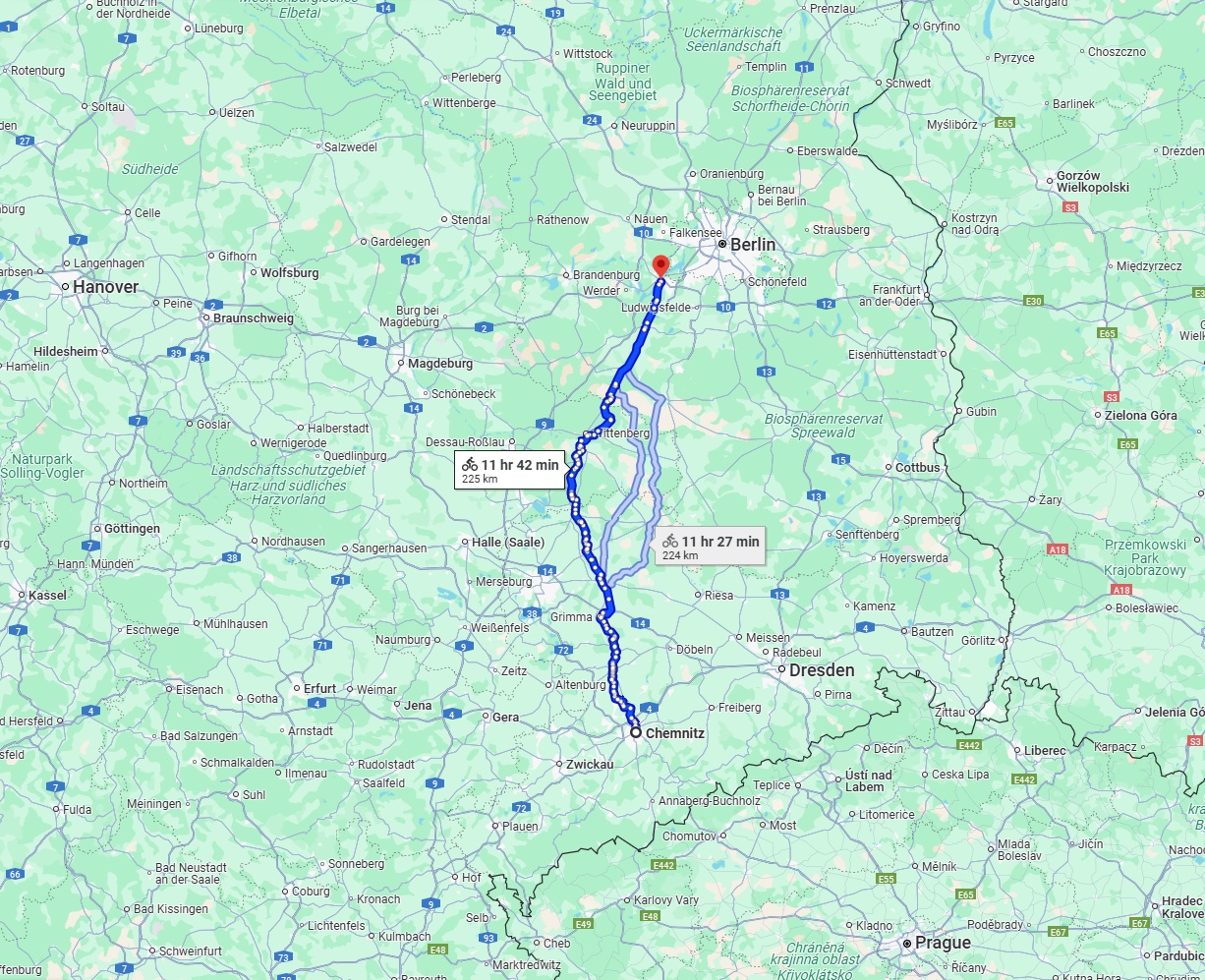 Anreise von Chemnitz Zu Potsdam Über 