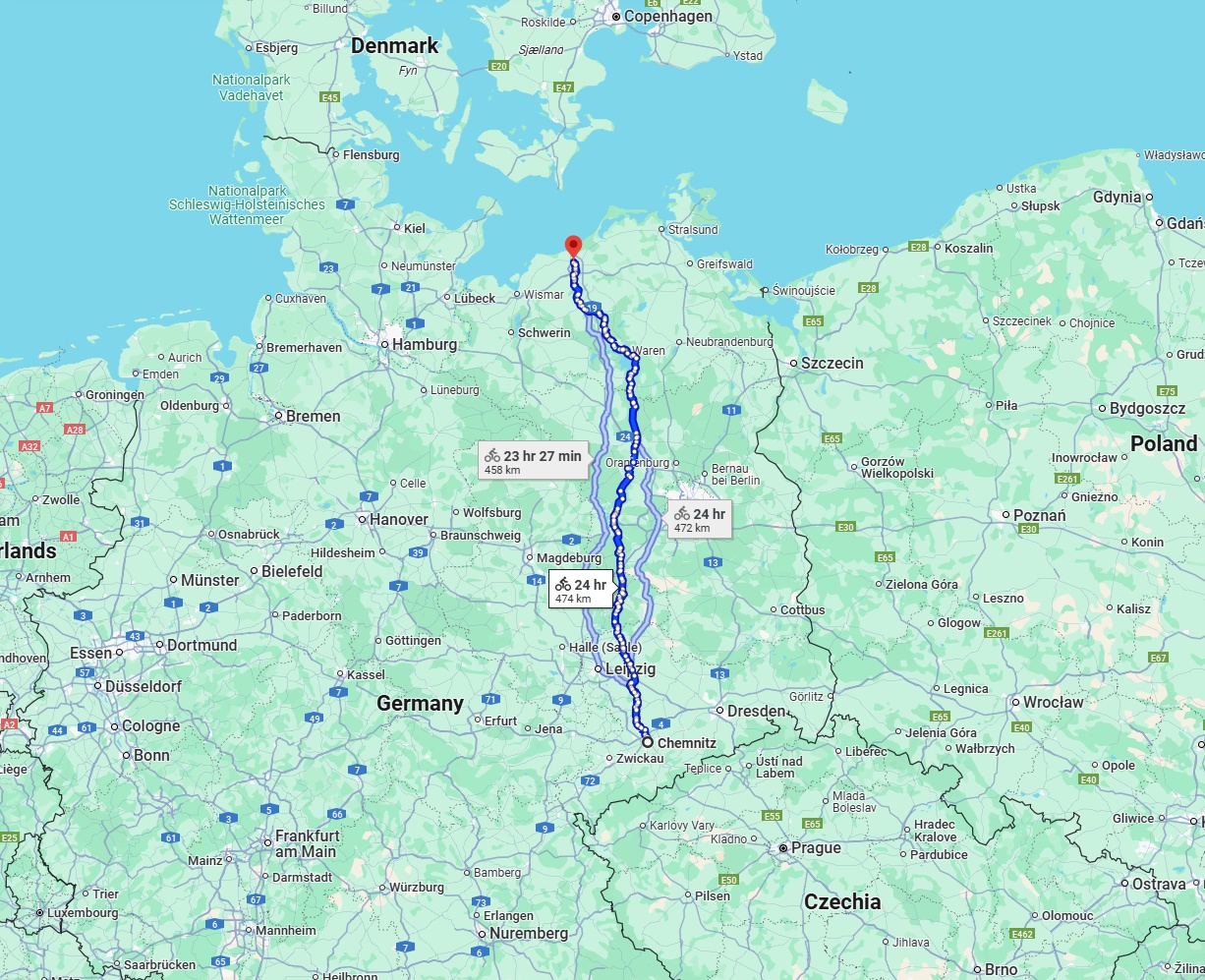 Anreise von Chemnitz Zu Rostock Über 
