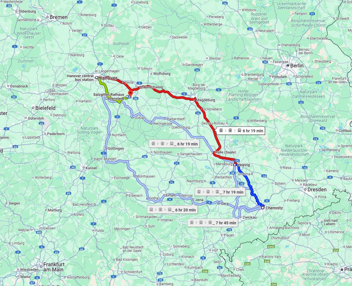 Anreise von Chemnitz Zu Salzgitter Über 