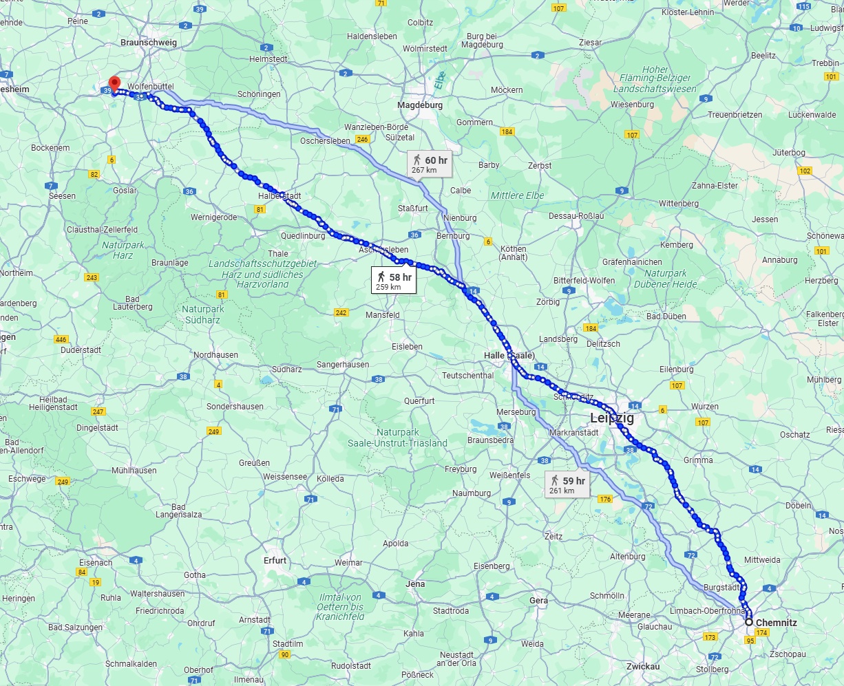 Anreise von Chemnitz Zu Salzgitter Über 