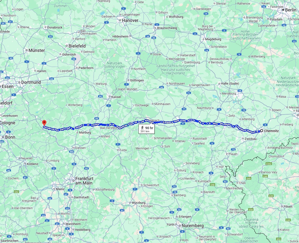 Anreise von Chemnitz Zu Siegen Über 