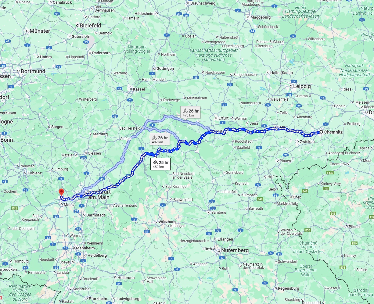 Anreise von Chemnitz Zu Wiesbaden Über 