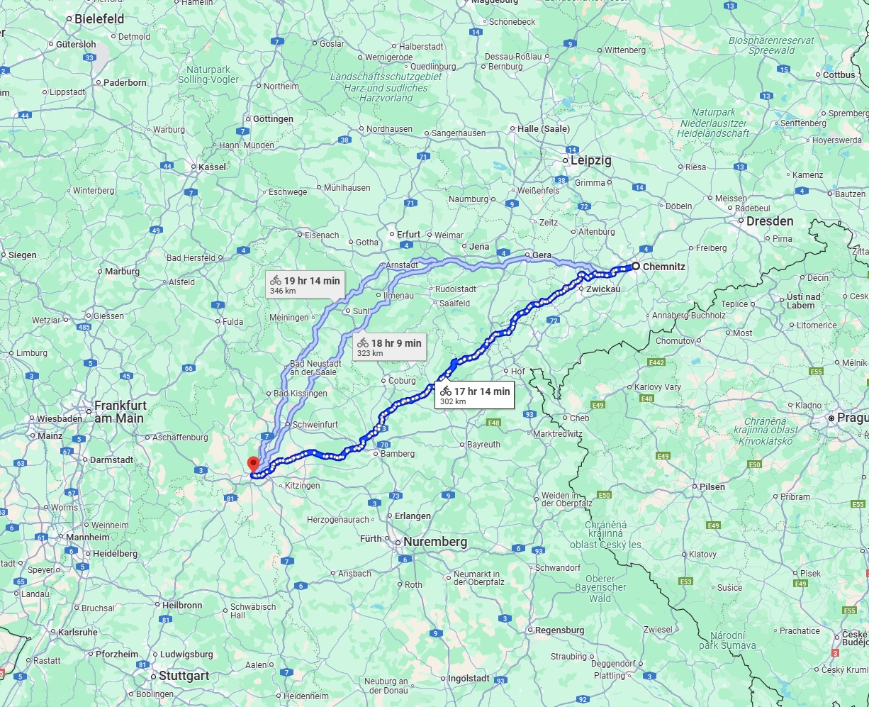 Anreise von Chemnitz Zu Würzburg Über 