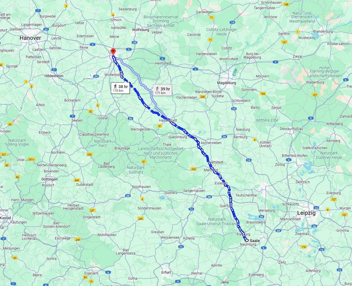 Anreise von Saale Zu Braunschweig Über 