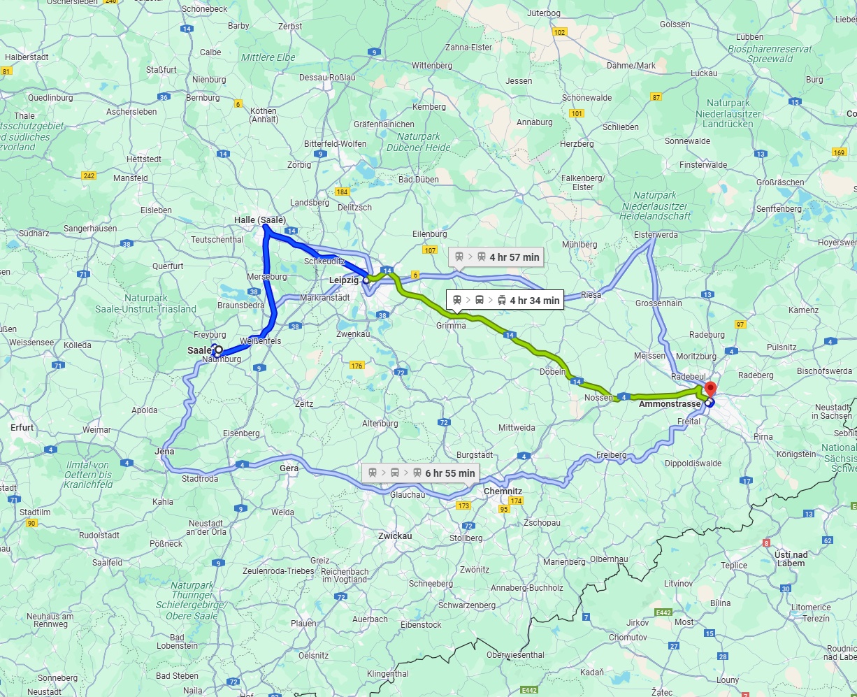 Anreise von Saale Zu Dresden Über 